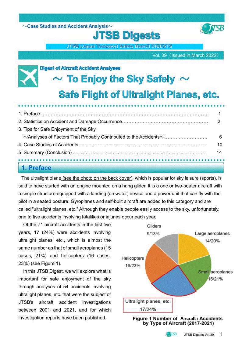 Digest of Aircraft Accident Analyses